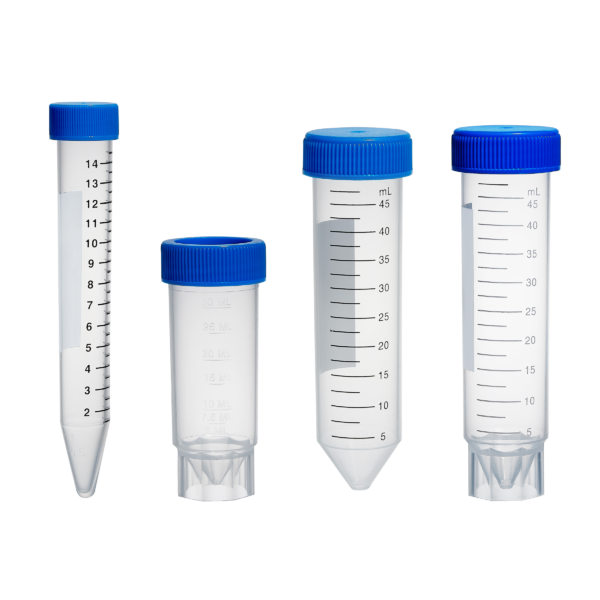 15mL PP tube (17×121mm), flat screw cap, 50/foam rack in sterile bag