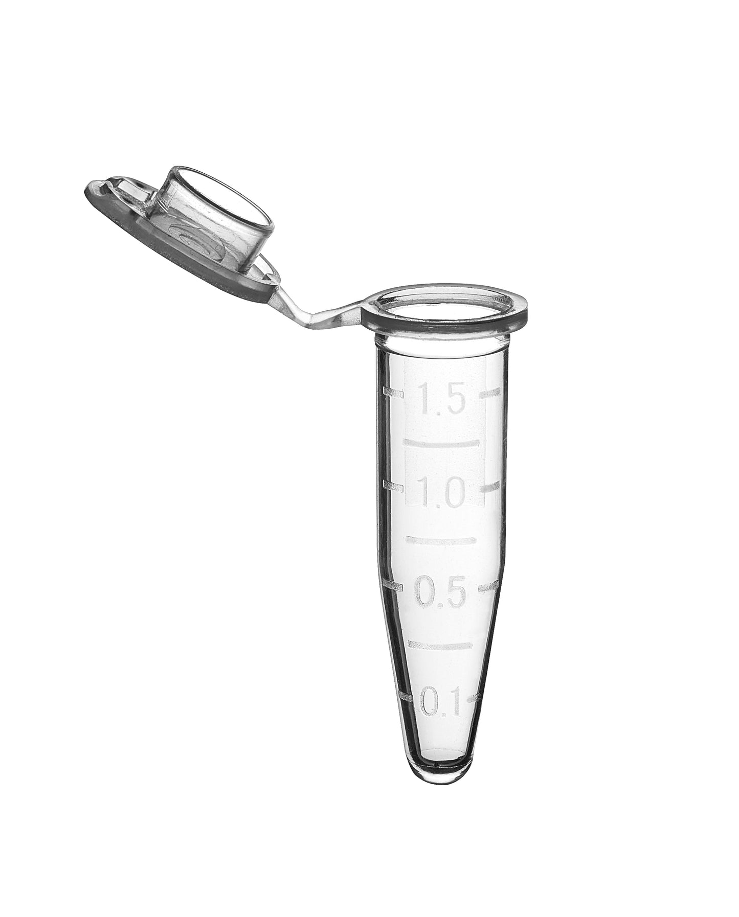 Microtube w/ cap, clear, sterile, 0.5ml, w/ self-standing bag