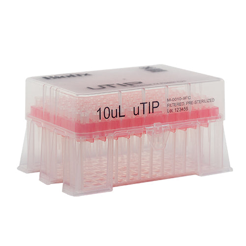 Biotix Universal Fit 10 μL Racked, Sterilized Pipette Tips