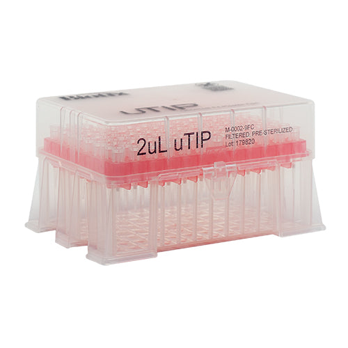 Biotix Universal Fit 2 μL Racked, Filtered, Sterilized Pipette Tips